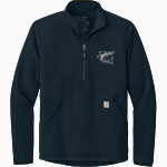 PUGET SOUND ADVENTIST ACADEMY SHARKS Carhartt Men's Textured 1/2-Zip Fleece Jacket Front Thumbnail