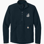 Smith Bears <span class="pdp-name-mascot">SMITH COLLEGE BEARS</span> Carhartt Men's Textured 1/2-Zip Fleece Jacket Front Thumbnail