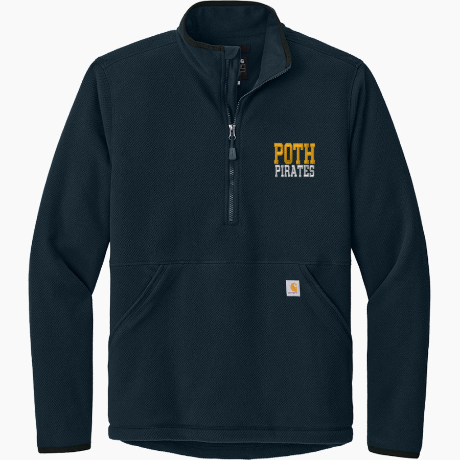 POTH HIGH SCHOOL PIRATES Carhartt Men's Textured 1/2-Zip Fleece Jacket
