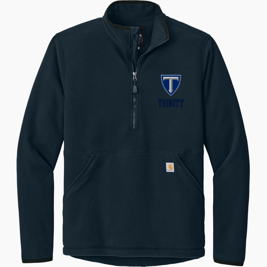 Trinity Tornado <span class="pdp-name-mascot">Trinity Tornado</span> Carhartt Men's Textured 1/2-Zip Fleece Jacket