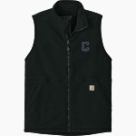 CHAPELGATE CHRISTIAN ACADEMY YELLOW JACKETS official sideline store Carhartt Men's Textured Fleece Vest Front Thumbnail