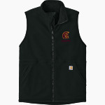 CHARLOTTE HIGH SCHOOL TROJANS Carhartt Men's Textured Fleece Vest Front Thumbnail