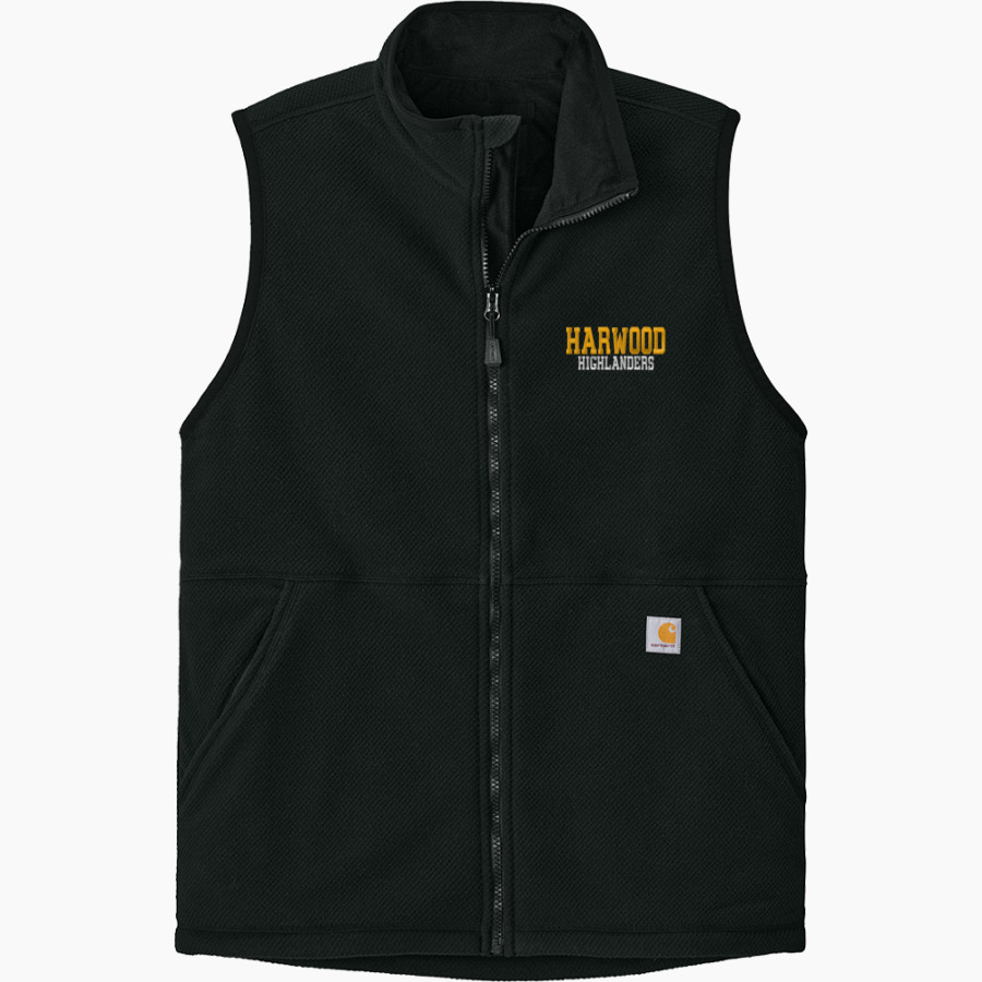 HARWOOD UNION HIGH SCHOOL HIGHLANDERS Carhartt Men's Textured Fleece Vest