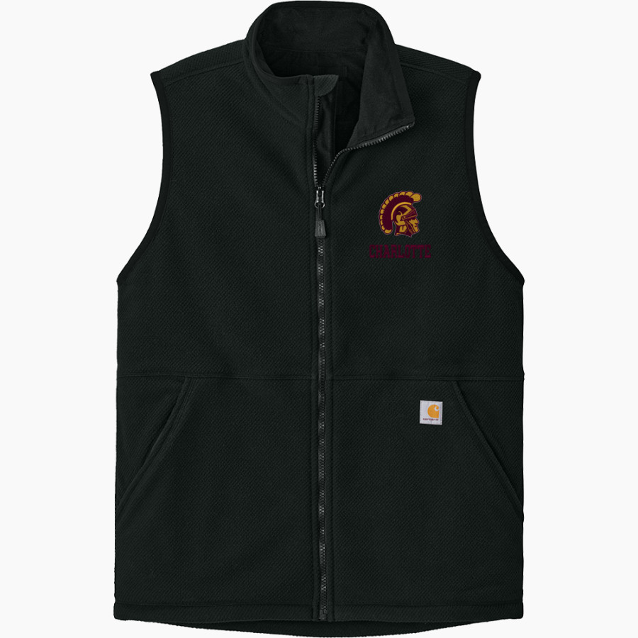 CHARLOTTE HIGH SCHOOL TROJANS Carhartt Men's Textured Fleece Vest