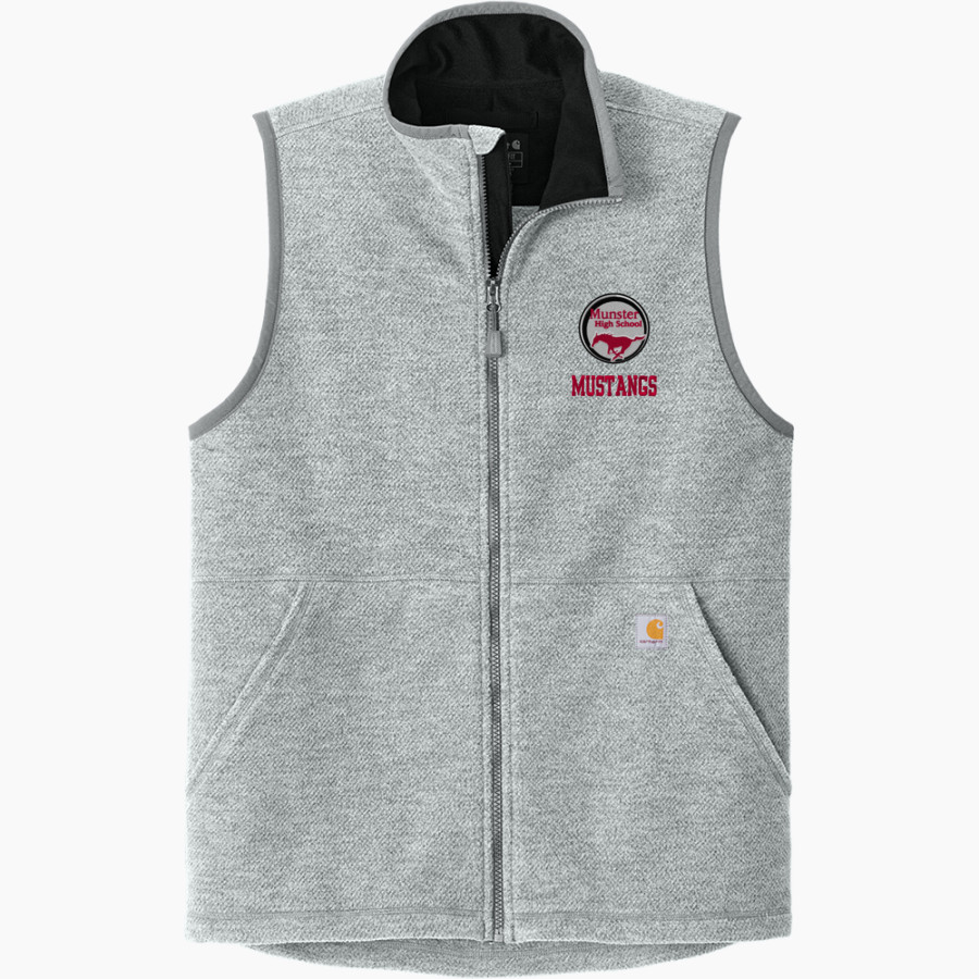 MUNSTER HIGH SCHOOL MUSTANGS <span class="pdp-name-mascot">MUNSTER MUSTANGS</span> Carhartt Men's Textured Fleece Vest