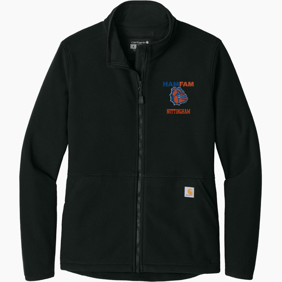 NOTTINGHAM HIGH SCHOOL BULLDOGS Carhartt Women's Textured Full-Zip Fleece Jacket