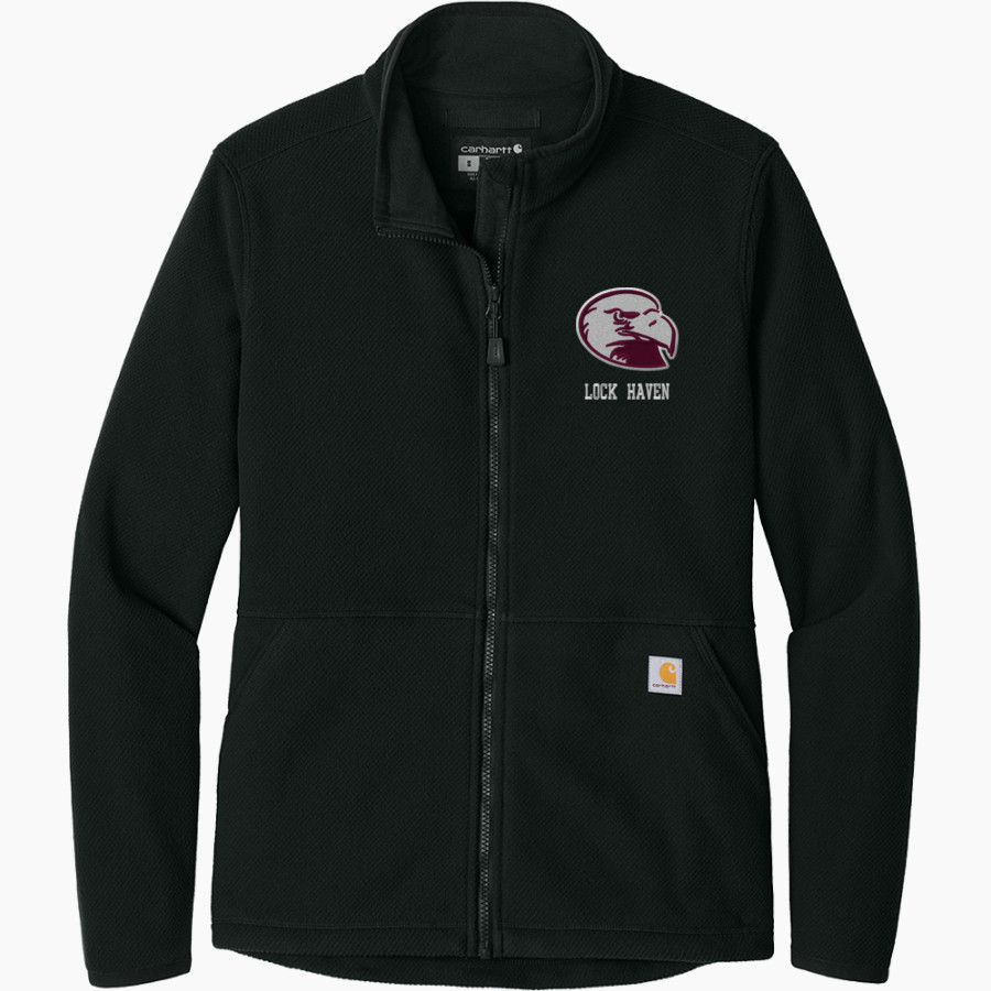 Lock Haven Bald Eagles <span class="pdp-name-mascot">Lock Haven University Bald Eagles</span> Carhartt Women's Textured Full-Zip Fleece Jacket