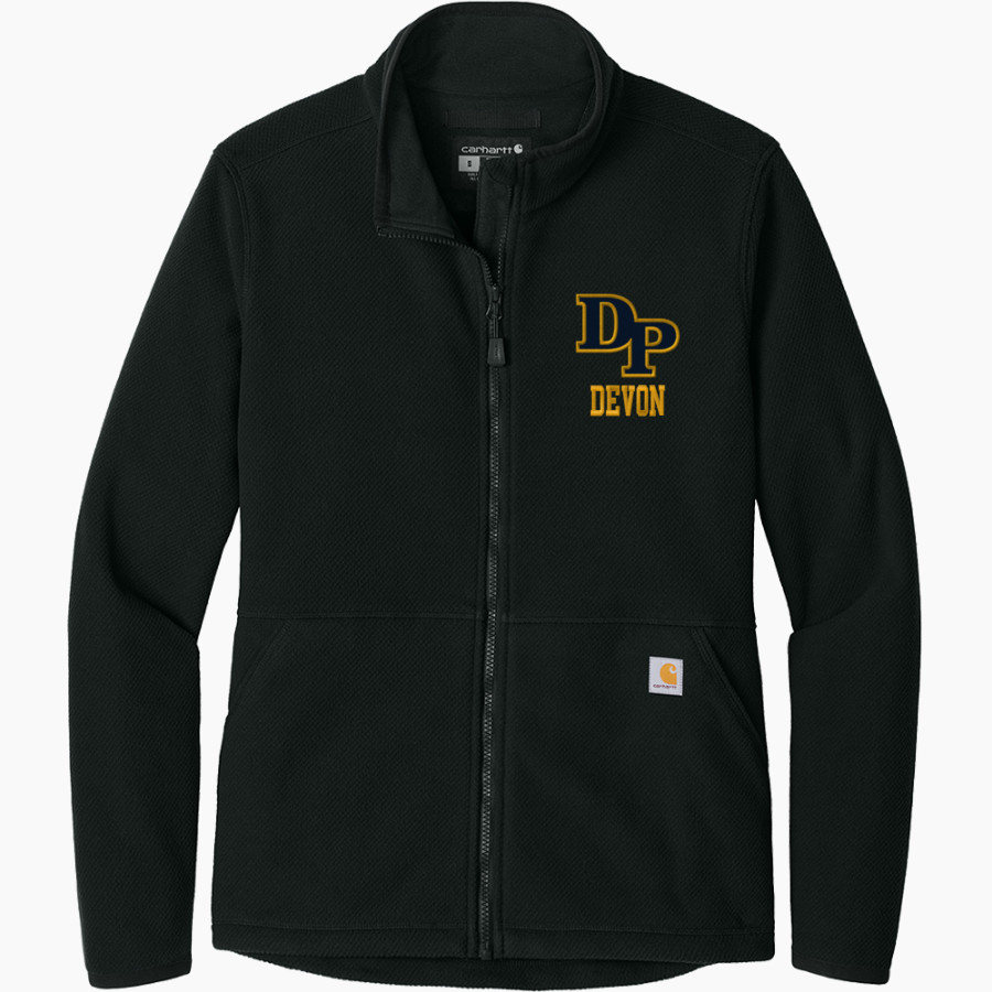 Devon Prep <span class="pdp-name-mascot">Devon Tide</span> Carhartt Women's Textured Full-Zip Fleece Jacket