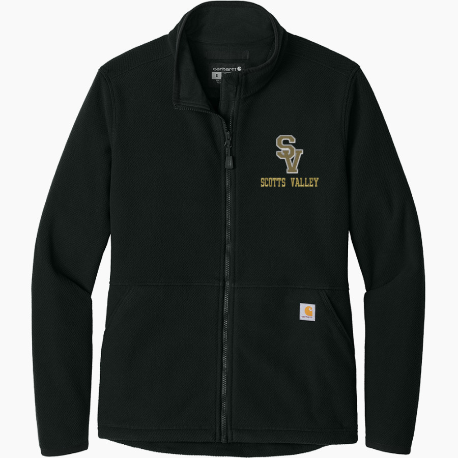 Scotts Valley Falcons Carhartt Women's Textured Full-Zip Fleece Jacket