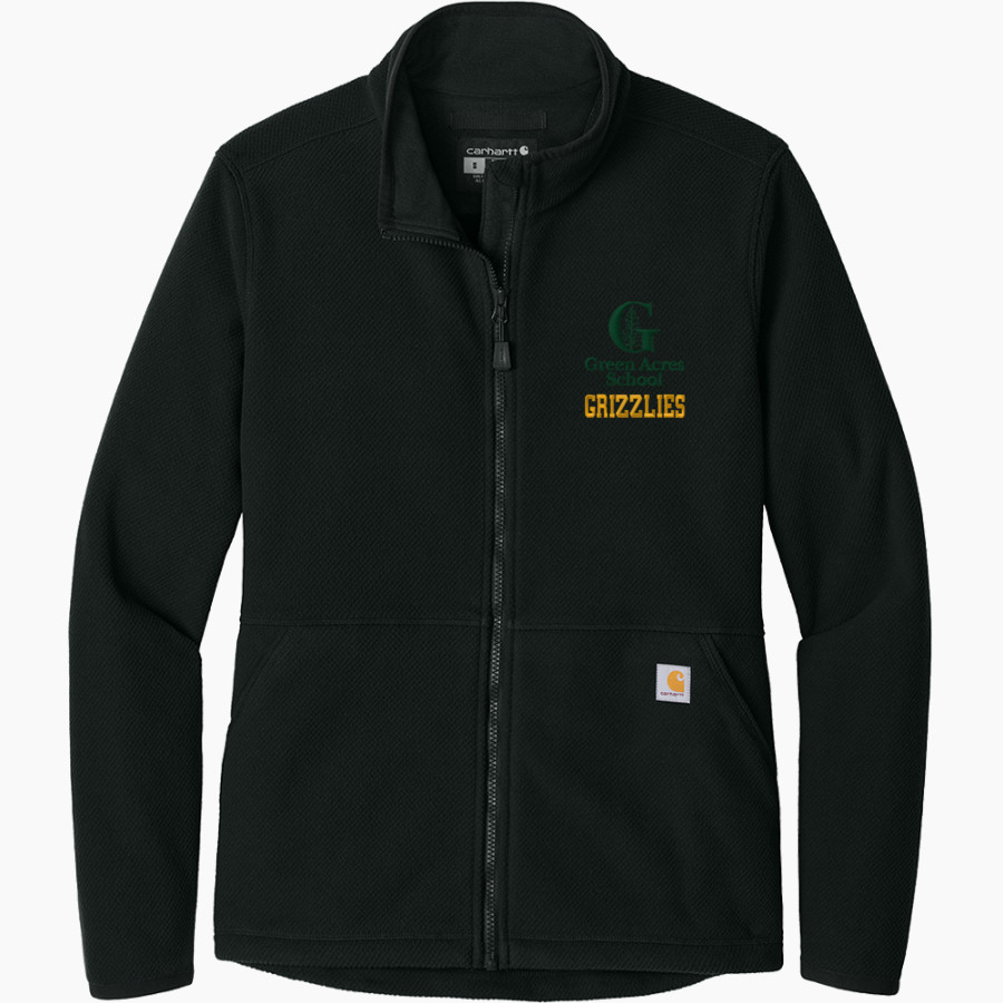 Green Acres Grizzlies <span class="pdp-name-mascot">Green Acres School Grizzlies</span> Carhartt Women's Textured Full-Zip Fleece Jacket