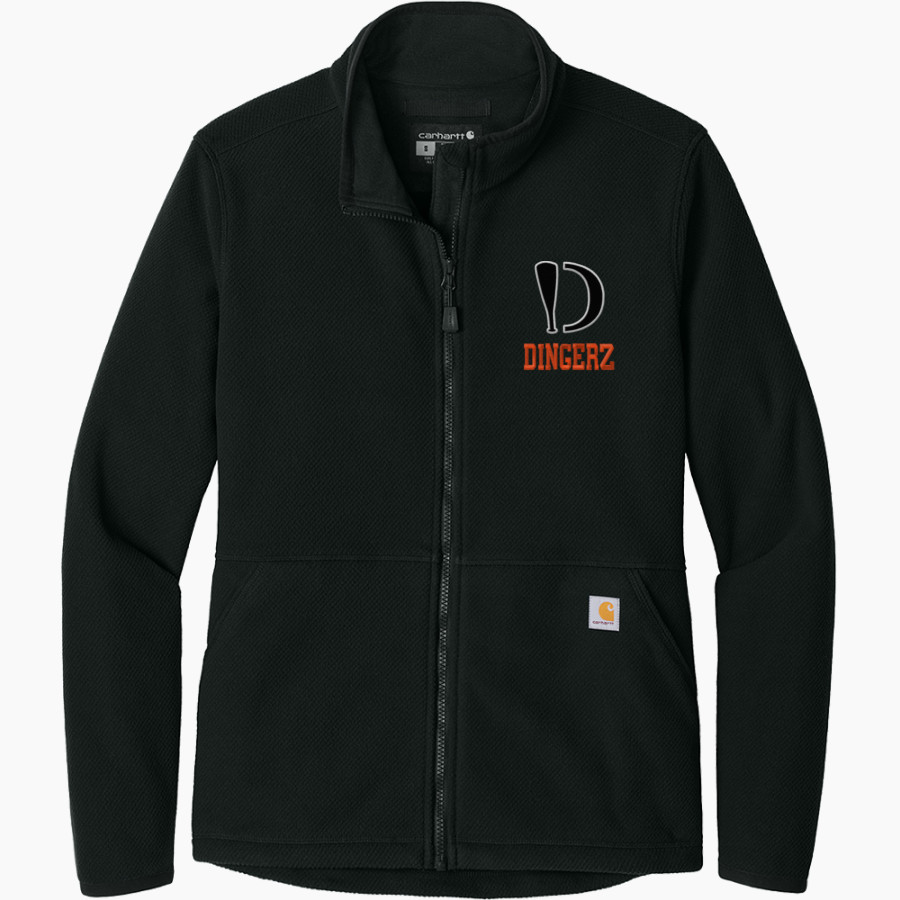 Dingerz Softball Dingerz <span class="pdp-name-mascot">Dingerz Softball Dingerz</span> Carhartt Women's Textured Full-Zip Fleece Jacket