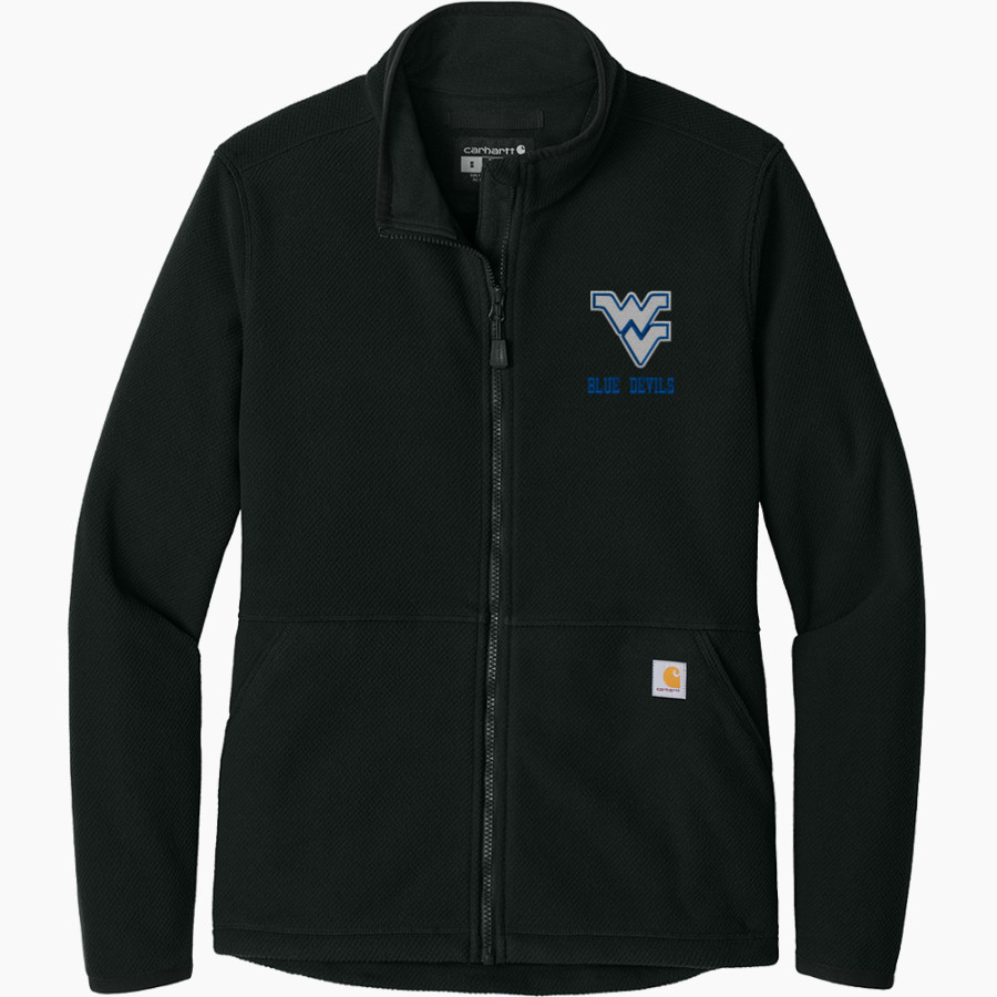 WATER VALLEY HIGH SCHOOL BLUE DEVILS Carhartt Women's Textured Full-Zip Fleece Jacket