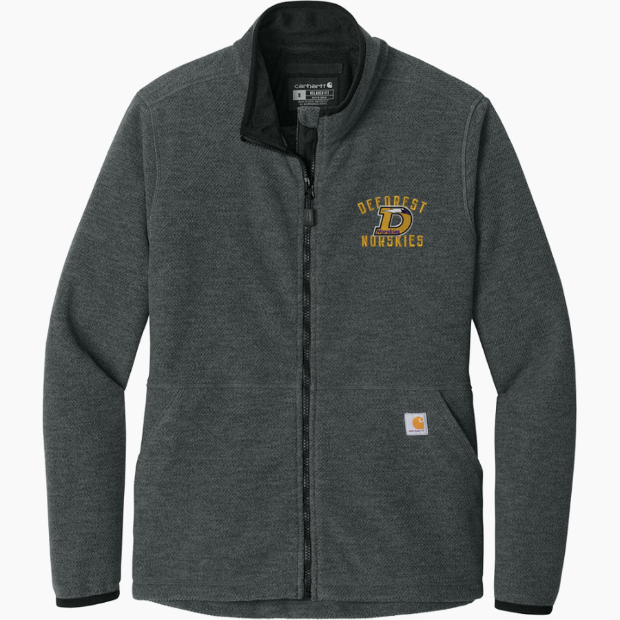 DEFOREST HIGH SCHOOL NORSKIES Carhartt Women's Textured Full-Zip Fleece Jacket