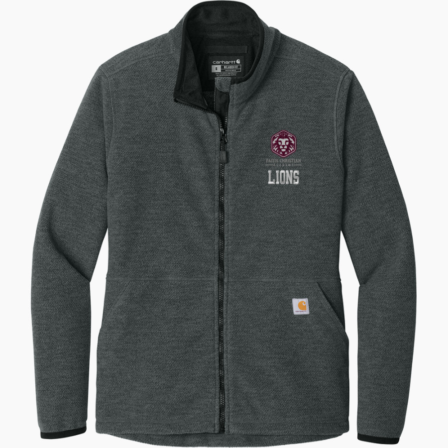 FAITH CHRISTIAN ACADEMY LIONS Carhartt Women's Textured Full-Zip Fleece Jacket