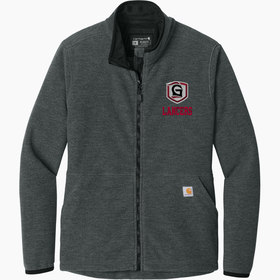 Grace College Lancers Carhartt Women's Textured Full-Zip Fleece Jacket