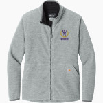 Westminster Defenders <span class="pdp-name-mascot">Westminster Defenders</span> Carhartt Women's Textured Full-Zip Fleece Jacket Front Thumbnail
