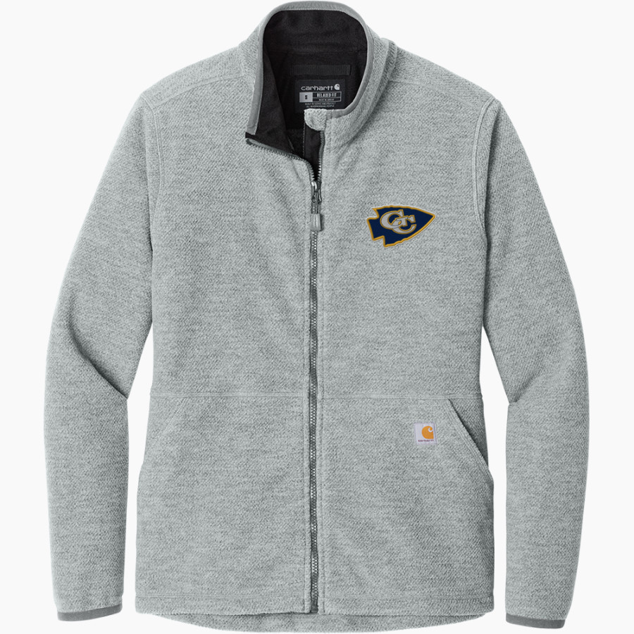 Grant County Braves The Official Online Store <span class="pdp-name-mascot">Grant County Braves</span> Carhartt Women's Textured Full-Zip Fleece Jacket