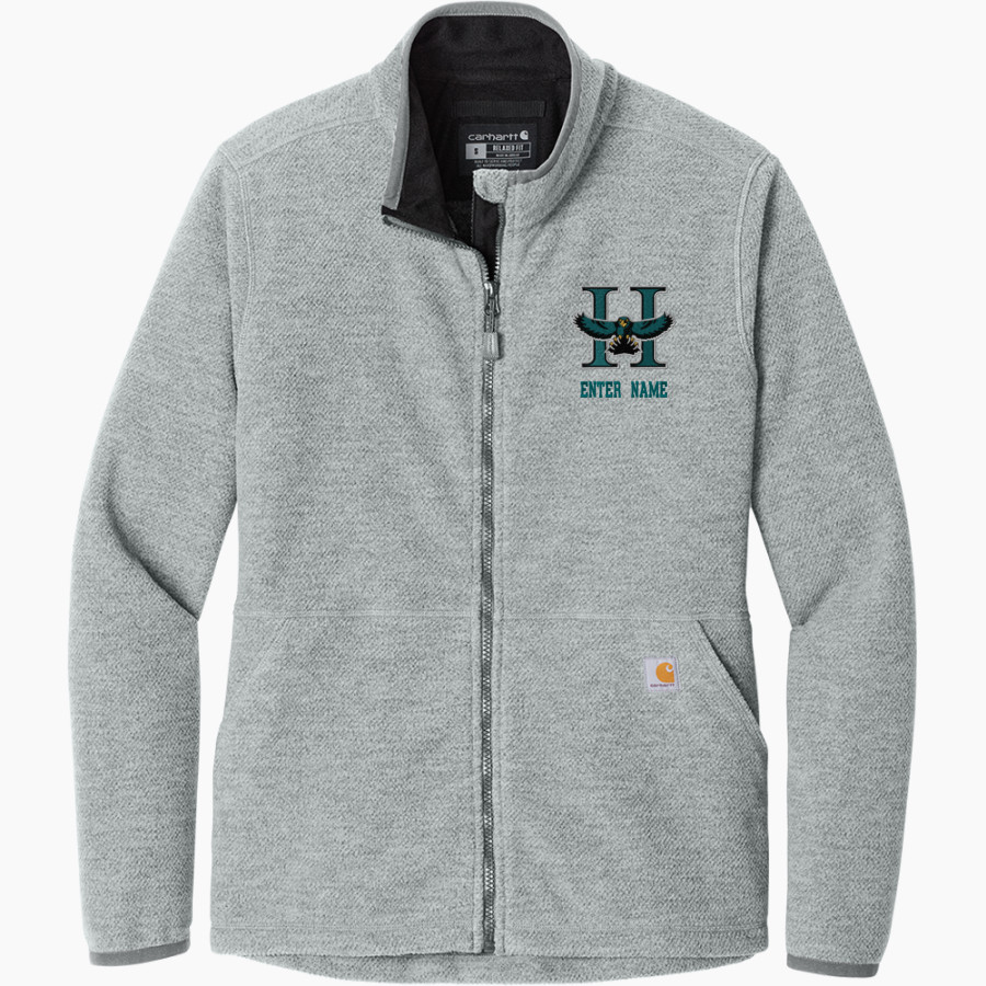 Highland Hawks <span class="pdp-name-mascot">Highland Hawks</span> Carhartt Women's Textured Full-Zip Fleece Jacket