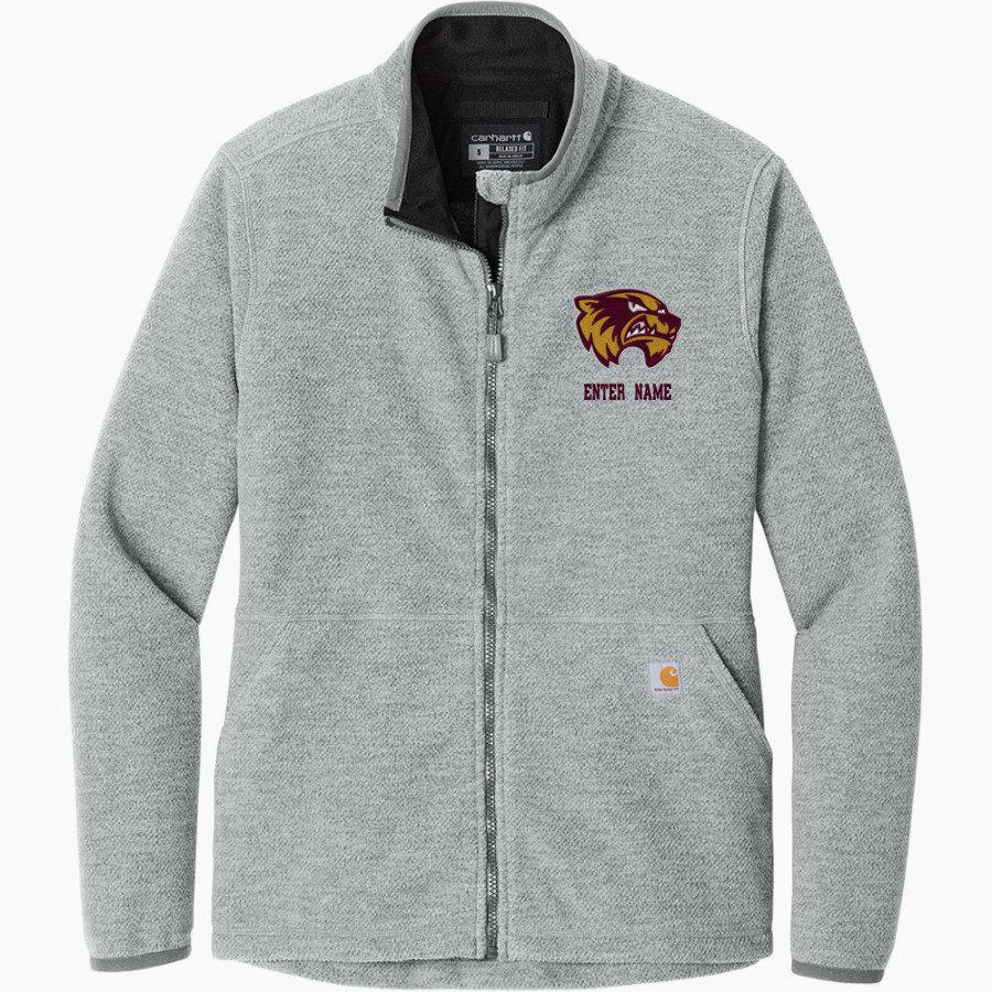 Au Gres-Sims HIGH SCHOOL WOLVERINES Carhartt Women's Textured Full-Zip Fleece Jacket