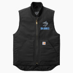 St. James Sharks <span class="pdp-name-mascot">St. James Sharks</span> Carhartt Men's Duck Vest Front Thumbnail