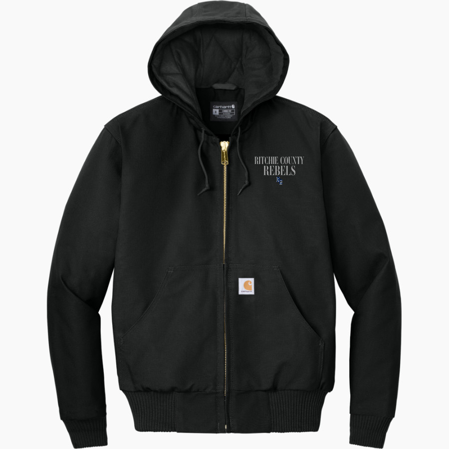 RITCHIE COUNTY HIGH SCHOOL REBELS <span class="pdp-name-mascot">RITCHIE COUNTY REBELS</span> Carhartt Men's Quilted-Flannel-Lined Duck Active Jacket
