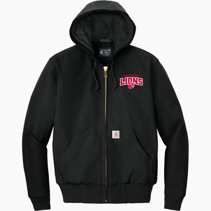 Cornerstone Lions <span class="pdp-name-mascot">Cornerstone Christian Lions</span> Carhartt Men's Quilted-Flannel-Lined Duck Active Jacket