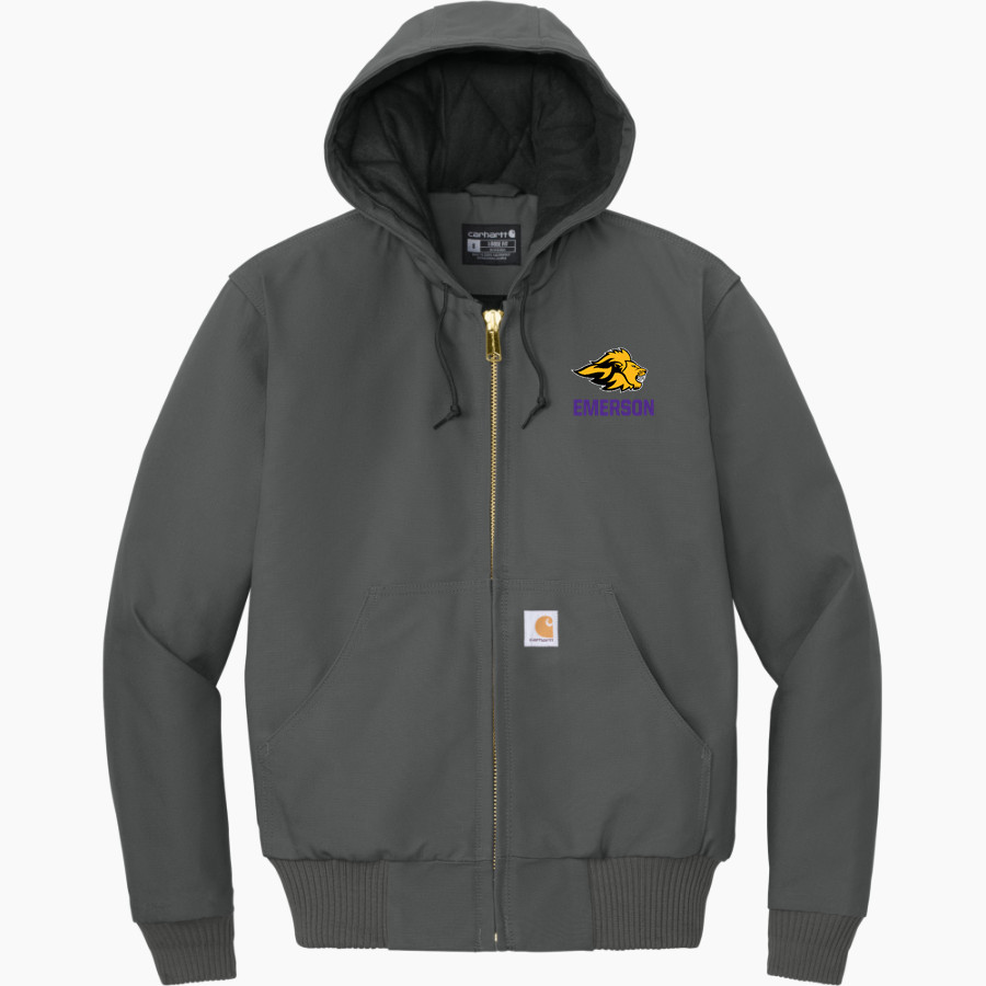 Emerson Lions <span class="pdp-name-mascot">Emerson College Lions</span> Carhartt Men's Quilted-Flannel-Lined Duck Active Jacket