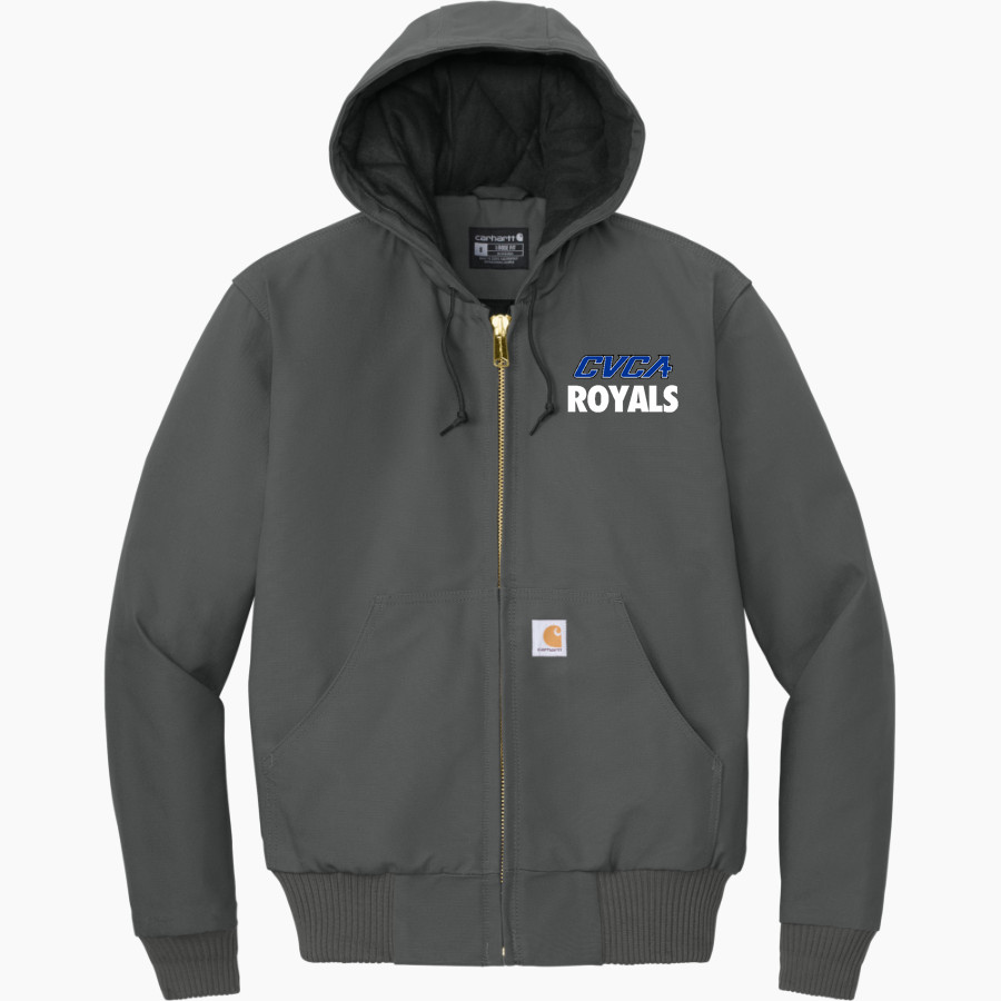 CVCA Royals The Online Store <span class="pdp-name-mascot">CVCA Royals</span> Carhartt Men's Quilted-Flannel-Lined Duck Active Jacket