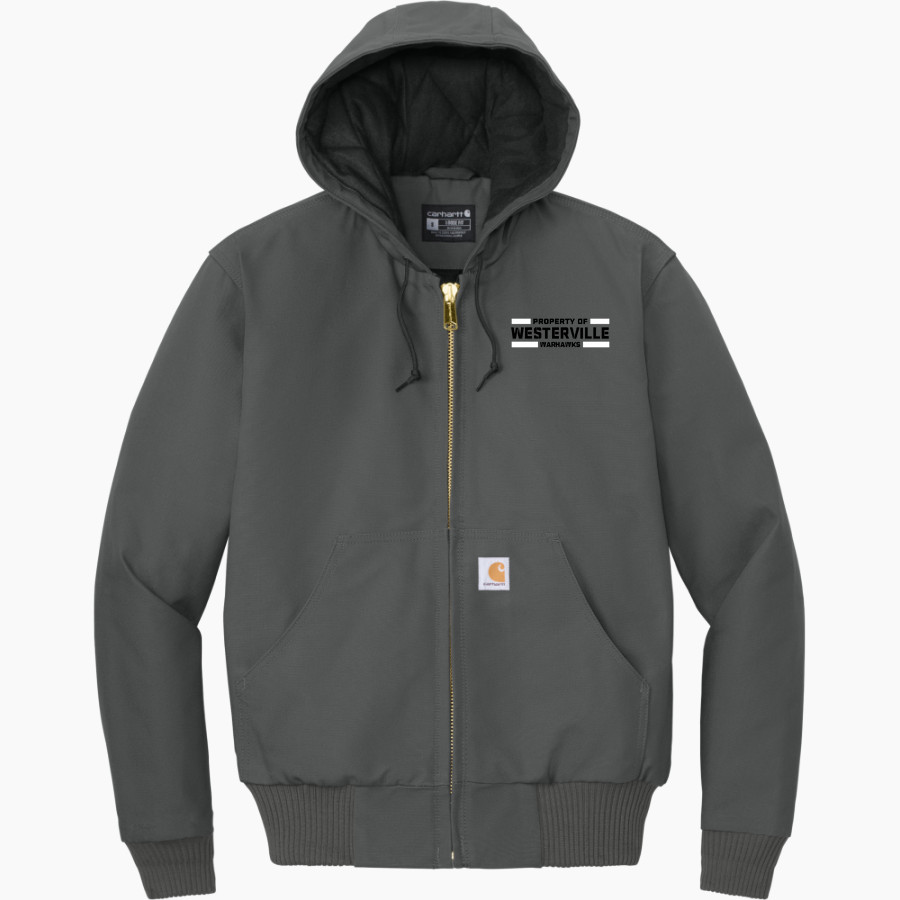 WESTERVILLE CENTRAL WARHAWKS <span class="pdp-name-mascot">WESTERVILLE WARHAWKS</span> Carhartt Men's Quilted-Flannel-Lined Duck Active Jacket