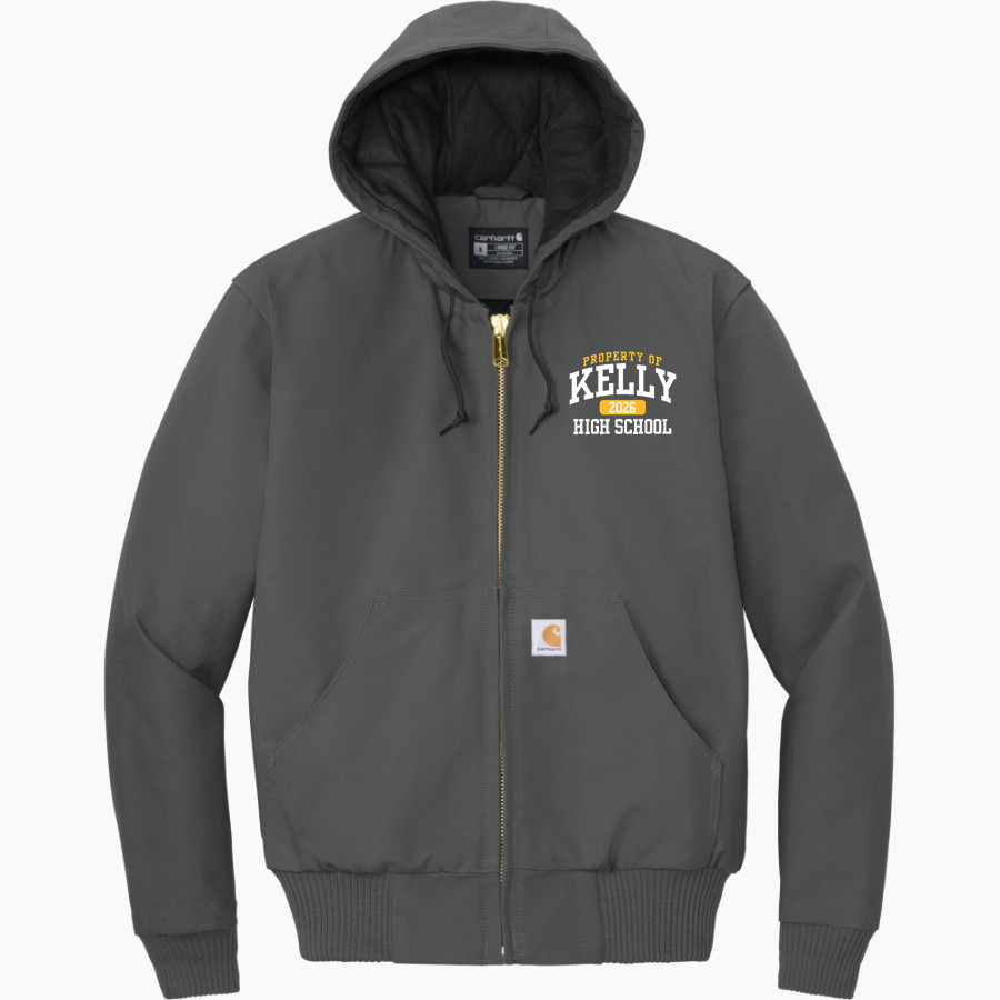 Kelly Hawks <span class="pdp-name-mascot">Kelly Hawks</span> Carhartt Men's Quilted-Flannel-Lined Duck Active Jacket