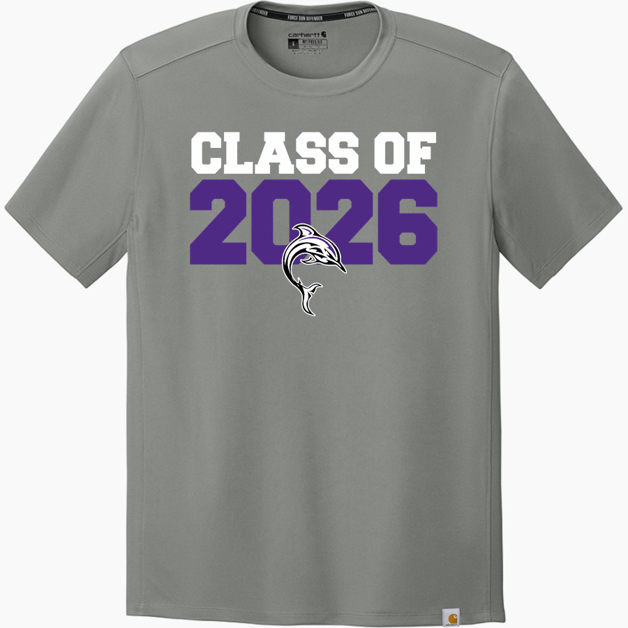 Bergman Dolphins <span class="pdp-name-mascot">Frank V. Bergman Elementary Dolphins</span> Carhartt Men's Force Sun Defender Short Sleeve T-Shirt
