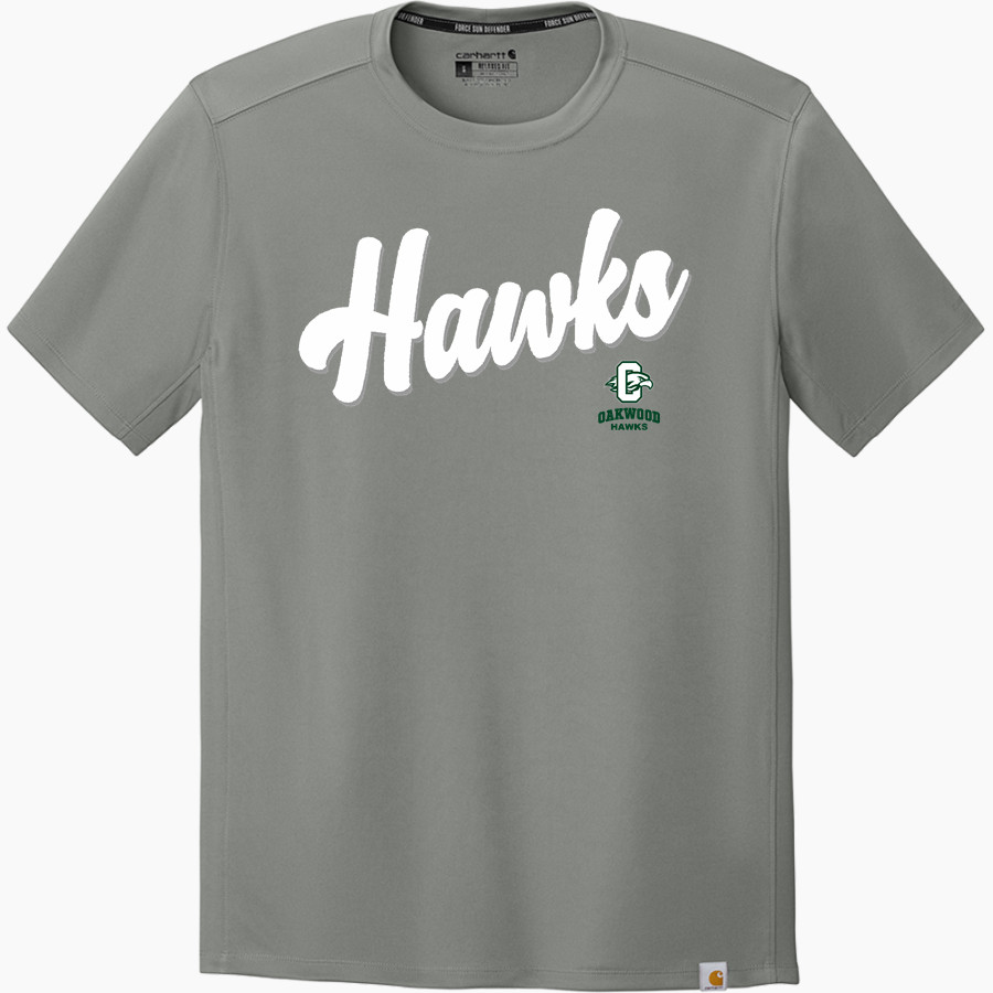 Oakwood Hawks <span class="pdp-name-mascot">Oakwood Hawks</span> Carhartt Men's Force Sun Defender Short Sleeve T-Shirt