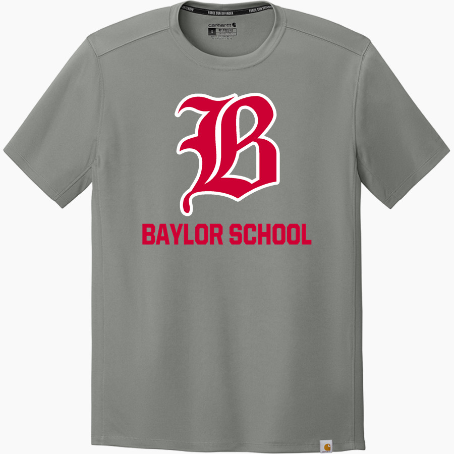 Baylor School Red Raiders Carhartt Men's Force Sun Defender Short Sleeve T-Shirt
