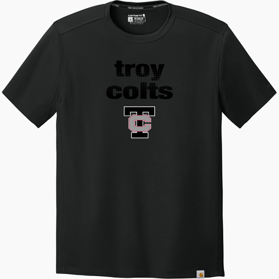 TROY HIGH SCHOOL COLTS Carhartt Men's Force Sun Defender Short Sleeve T-Shirt