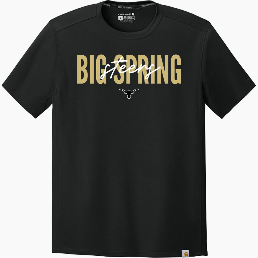 BIG SPRING HIGH SCHOOL STEERS <span class="pdp-name-mascot">BIG SPRING STEERS</span> Carhartt Men's Force Sun Defender Short Sleeve T-Shirt