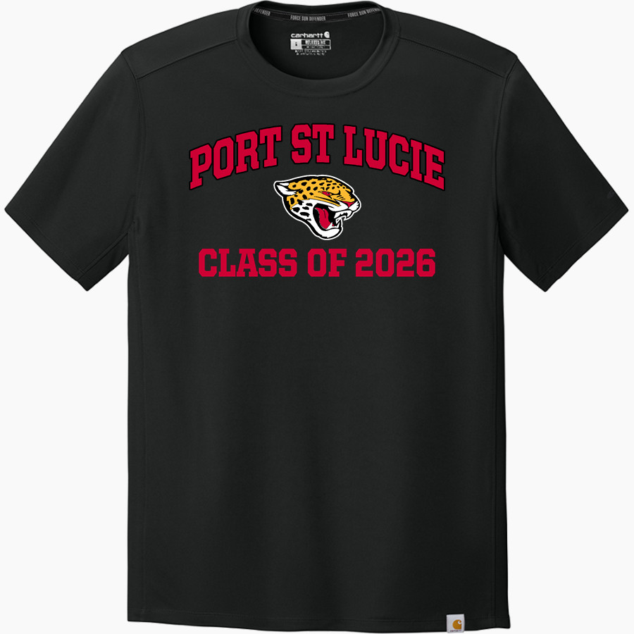 PORT ST LUCIE HIGH SCHOOL JAGUARS Carhartt Men's Force Sun Defender Short Sleeve T-Shirt