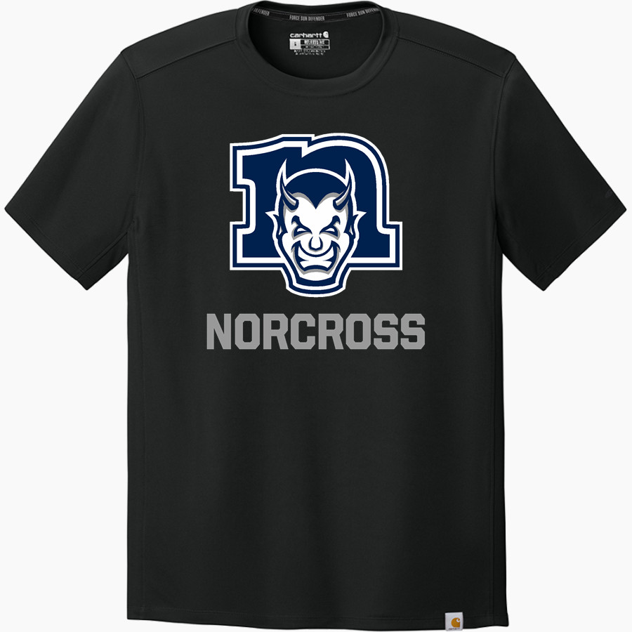 NORCROSS HIGH SCHOOL BLUE DEVILS Carhartt Men's Force Sun Defender Short Sleeve T-Shirt