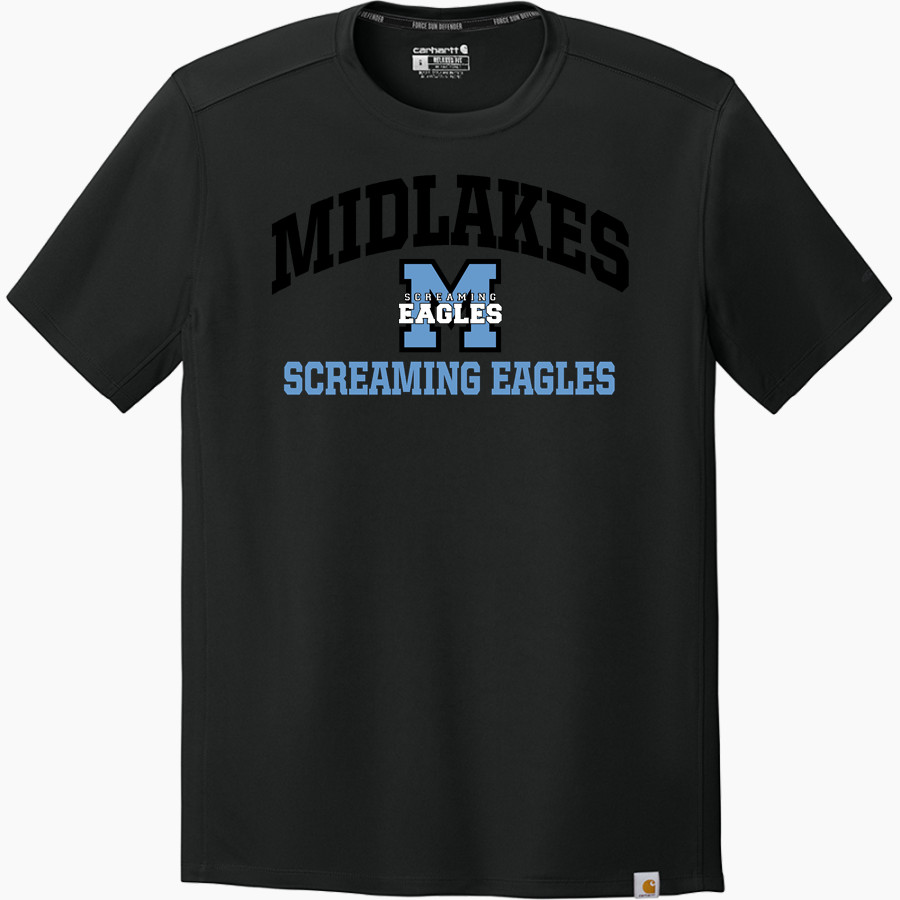 MIDLAKES HIGH SCHOOL SCREAMING EAGLES <span class="pdp-name-mascot">MIDLAKES SCREAMING EAGLES</span> Carhartt Men's Force Sun Defender Short Sleeve T-Shirt