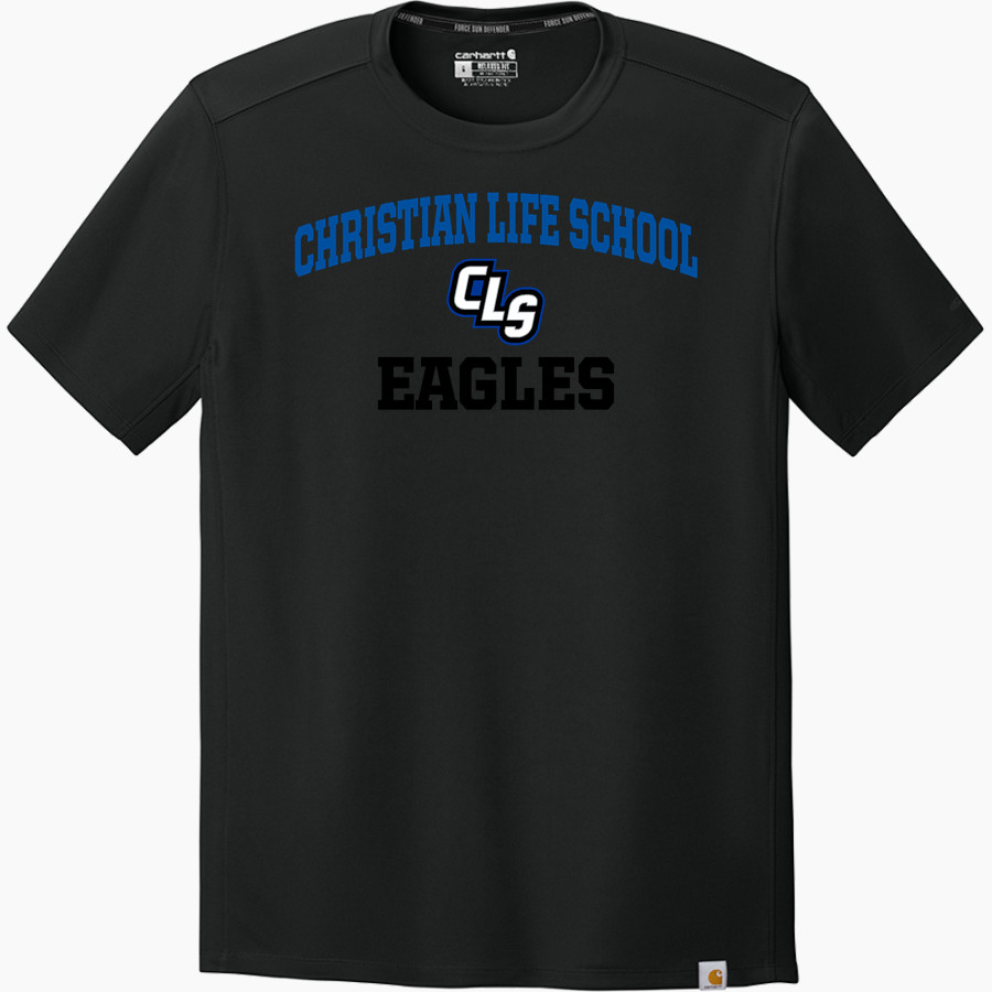 Christian Life School Eagles <span class="pdp-name-mascot">Christian Life School Eagles</span> Carhartt Men's Force Sun Defender Short Sleeve T-Shirt