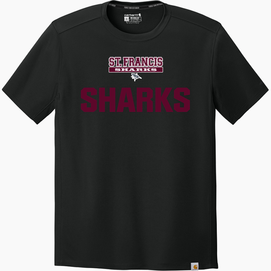 SFHS Sharks <span class="pdp-name-mascot">St. Francis Sharks</span> Carhartt Men's Force Sun Defender Short Sleeve T-Shirt