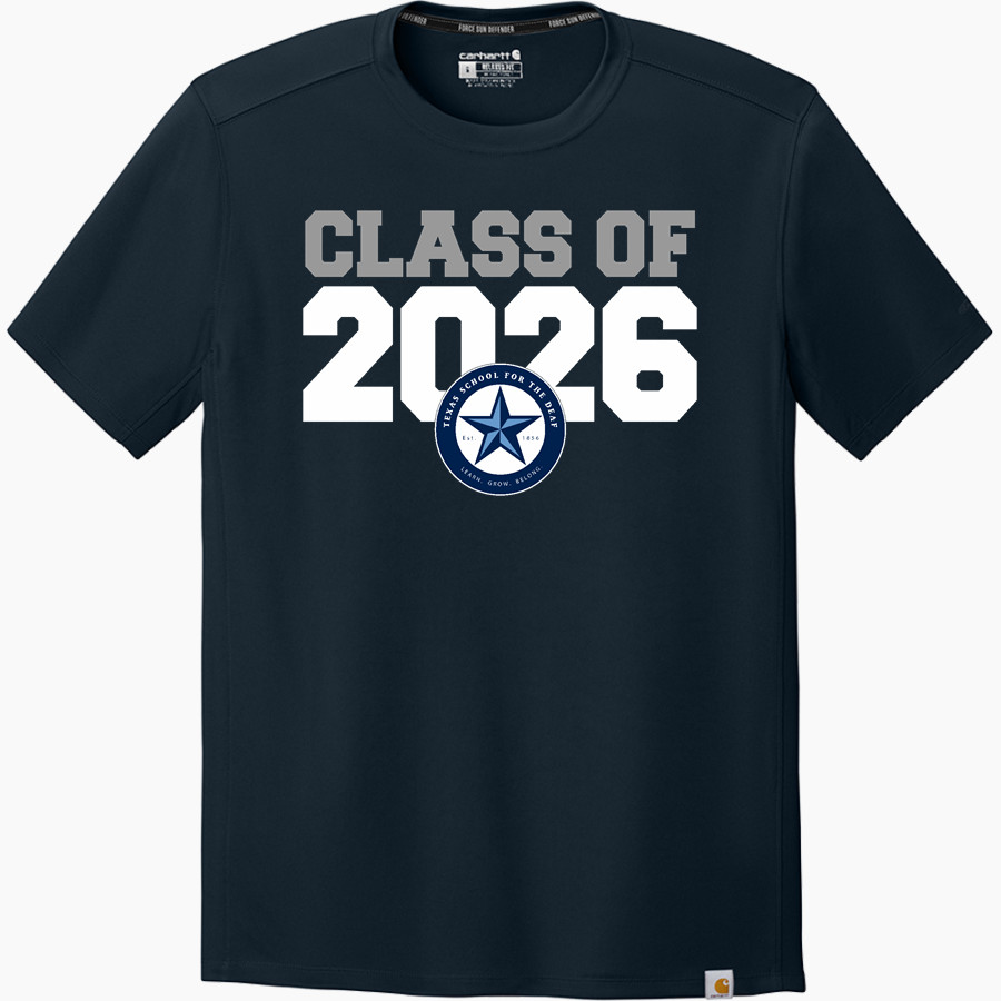 Texas School for the Deaf Carhartt Men's Force Sun Defender Short Sleeve T-Shirt