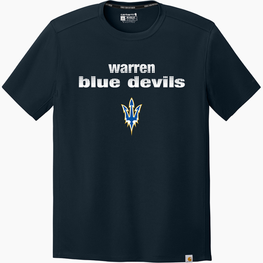 Warren Blue Devils <span class="pdp-name-mascot">Warren Blue Devils</span> Carhartt Men's Force Sun Defender Short Sleeve T-Shirt