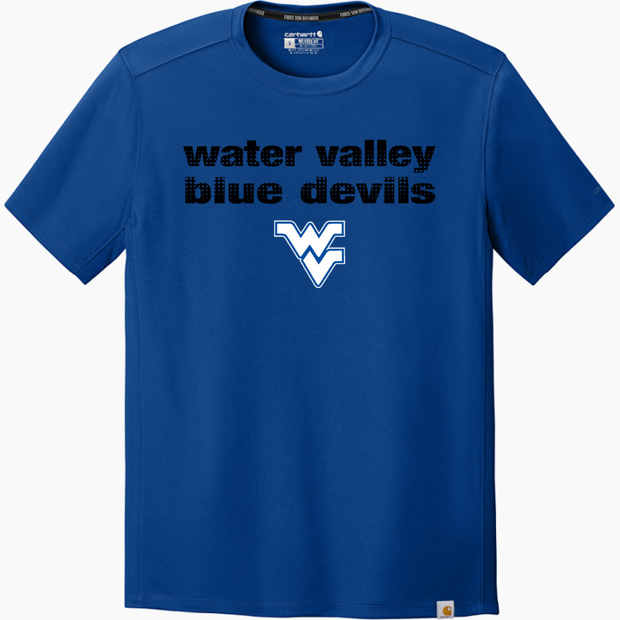 WATER VALLEY HIGH SCHOOL BLUE DEVILS Carhartt Men's Force Sun Defender Short Sleeve T-Shirt