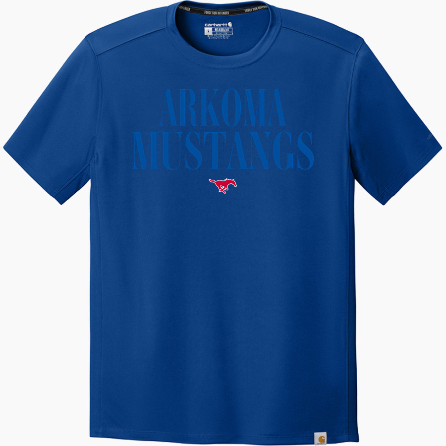 ARKOMA HIGH SCHOOL MUSTANGS <span class="pdp-name-mascot">ARKOMA MUSTANGS</span> Carhartt Men's Force Sun Defender Short Sleeve T-Shirt