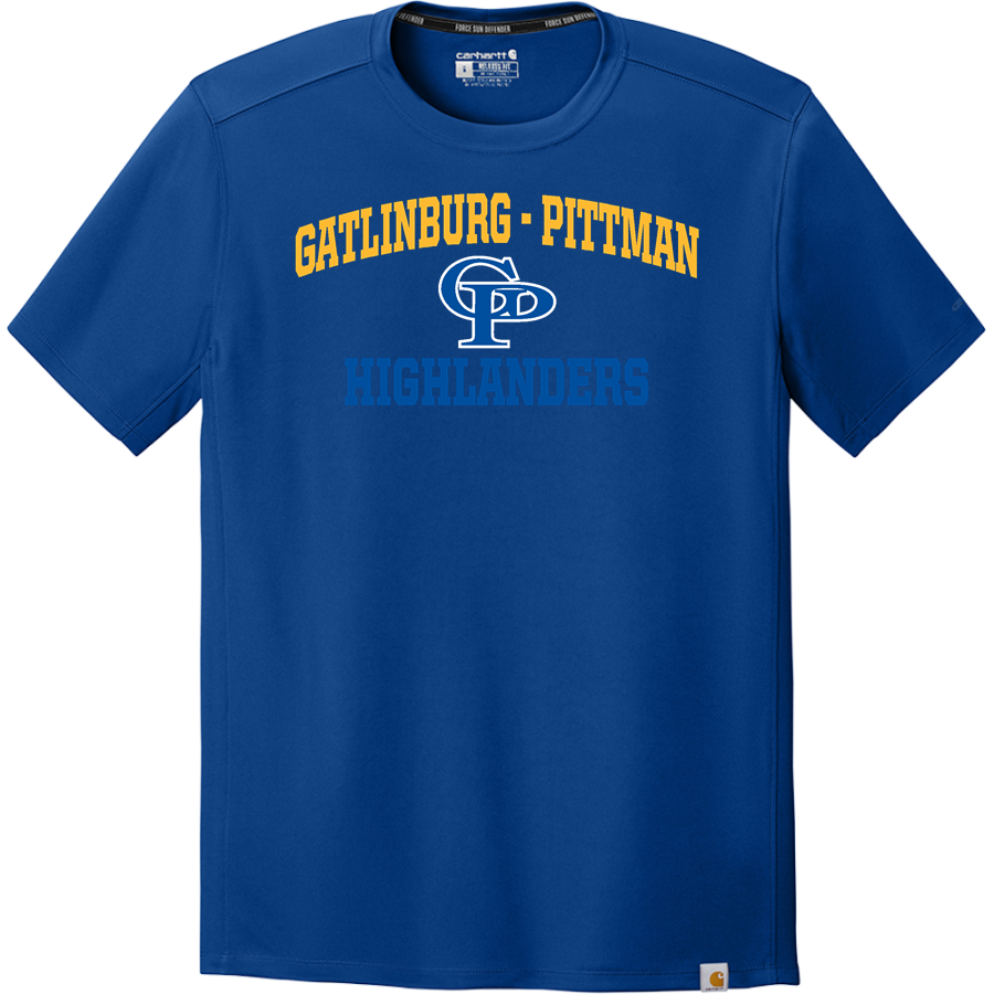 GATLINBURG-PITTMAN HIGH SCHOOL HIGHLANDERS <span class="pdp-name-mascot">GATLINBURG - PITTMAN HIGHLANDERS</span> Carhartt Men's Force Sun Defender Short Sleeve T-Shirt