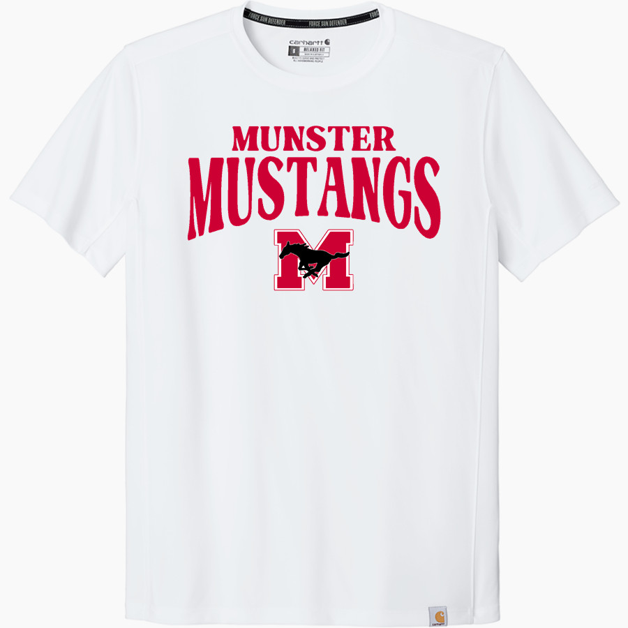 MUNSTER HIGH SCHOOL MUSTANGS <span class="pdp-name-mascot">MUNSTER MUSTANGS</span> Carhartt Men's Force Sun Defender Short Sleeve T-Shirt