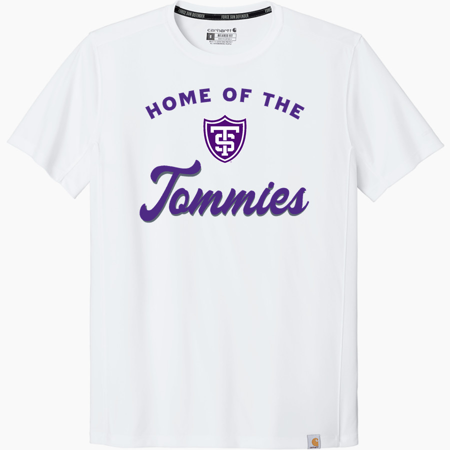 University Of St. Thomas Athletics The Official Online Store <span class="pdp-name-mascot">St. Thomas Tommies</span> Carhartt Men's Force Sun Defender Short Sleeve T-Shirt