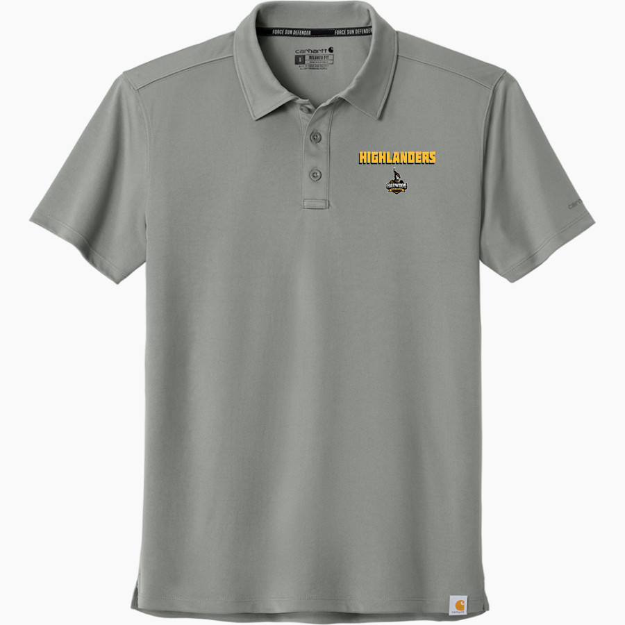 HARWOOD UNION HIGH SCHOOL HIGHLANDERS Carhartt Men's Force Sun Defender Polo