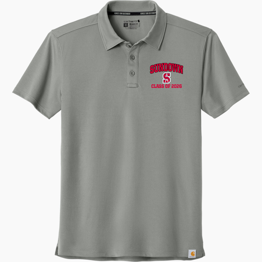 SUNDOWN HIGH SCHOOL ROUGHNECKS <span class="pdp-name-mascot">SUNDOWN ROUGHNECKS</span> Carhartt Men's Force Sun Defender Polo