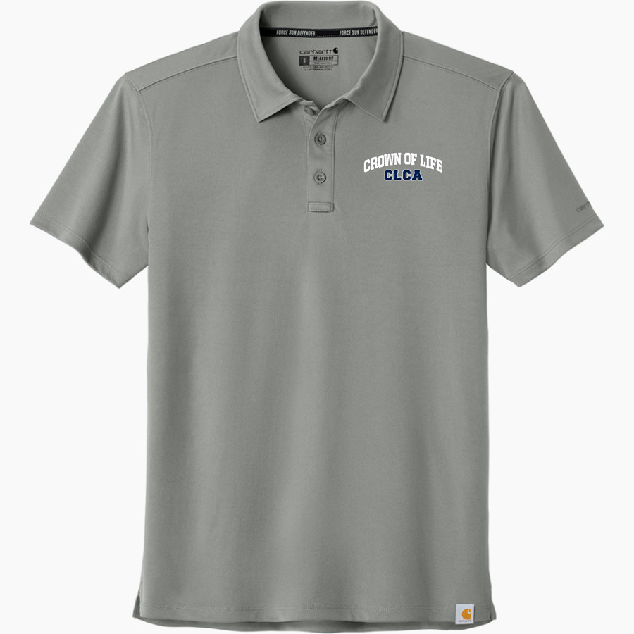 Crown of Life Knights <span class="pdp-name-mascot">Crown of Life Christian Academy Knights</span> Carhartt Men's Force Sun Defender Polo